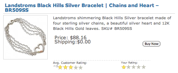 Landstroms BR509SS Black Hills Silver Bracelet